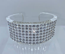 Clear Acrylic Statement Cuff Bracelet With Crystal Rhinestones