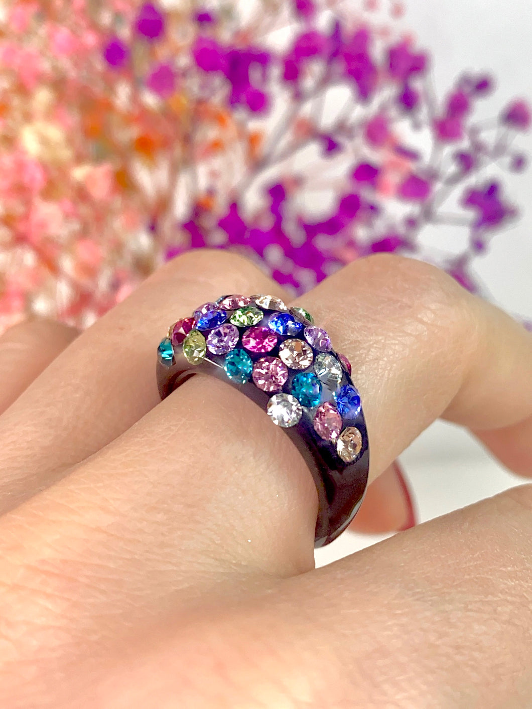 14K/18K Vintage Black Opal Engagement Ring Diamond Band Promise Jewelry