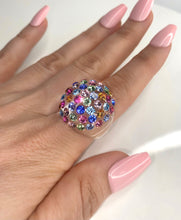 Disco Multicolor Ring In Clear