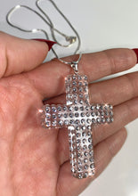 Geometric Acrylic Cross Necklace With Crystal Rhinestones