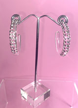 Clear Acrylic Hoop Earrings With Crystal Rhinestones