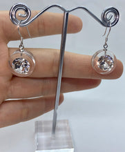 Chunky Clear Acrylic Earrings With Crystal Gemstones