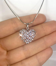 Clear Acrylic Heart Necklace With Crystal Rhinestones