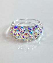 Vogue Crystal Acrylic Ring In Aurora Borealis