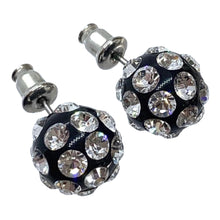 Sofia Acrylic Ball Stud Earrings In Black