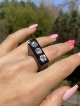 Art Deco Black Acrylic Ring