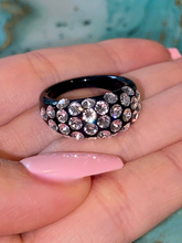 Vogue Crystal Acrylic Ring In Black